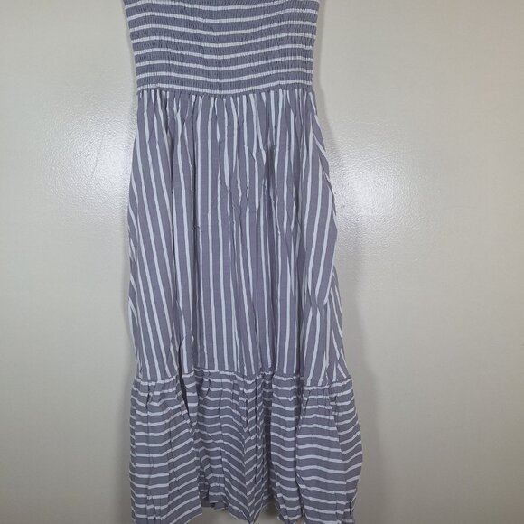 Alli rose striped gray white halter top size large - Picture 1 of 6